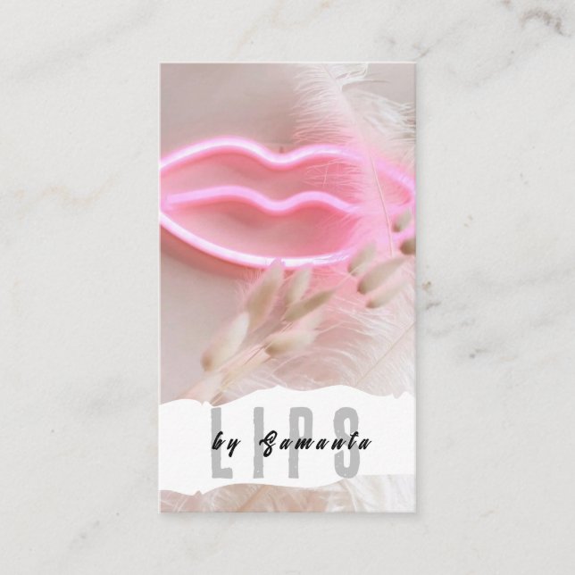 Läppar PMU Microblading Henna Salon Affärskort Visitkort (Framsida)