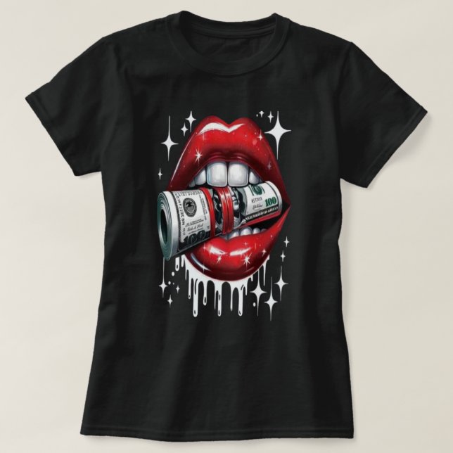 Läppar & räkningar T-Shirt (Design framsida)
