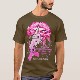 Läppar Rosa Ribbon Breast Cancer Awareness T Shirt