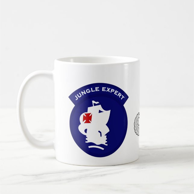 Lappar sakkunnigt fick- för djungel - grönt kaffemugg (Vänster)