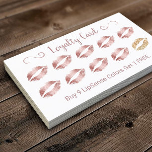 Läppar Salon Lipstick Distributor Loyalty Reward Lojalitetskort