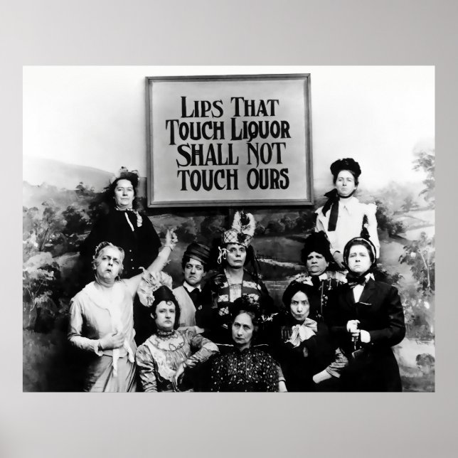 Läppar som rör likkvör - Temperance League Poster (Framsidan)