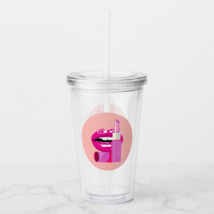 Läppar Take Away Mugg
