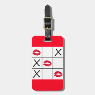 Läppar Tic Tac Toe Bagagebricka