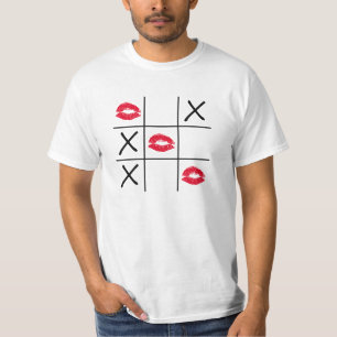 Läppar Tic Tac Toe Tee Shirt