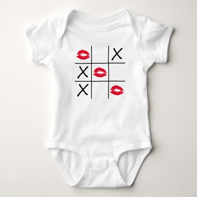 Läppar Tic Tac Toe Tröja (Framsida)