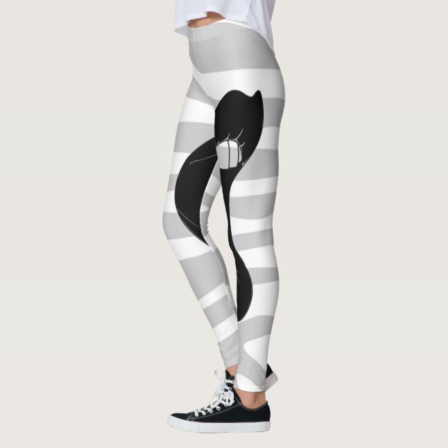Läppar tiger rand Leggings (Vänster)