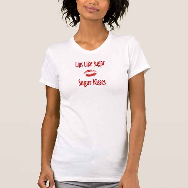 Läpparnågot liknandesocker kysser T-tröja T-shirt (Framsida)
