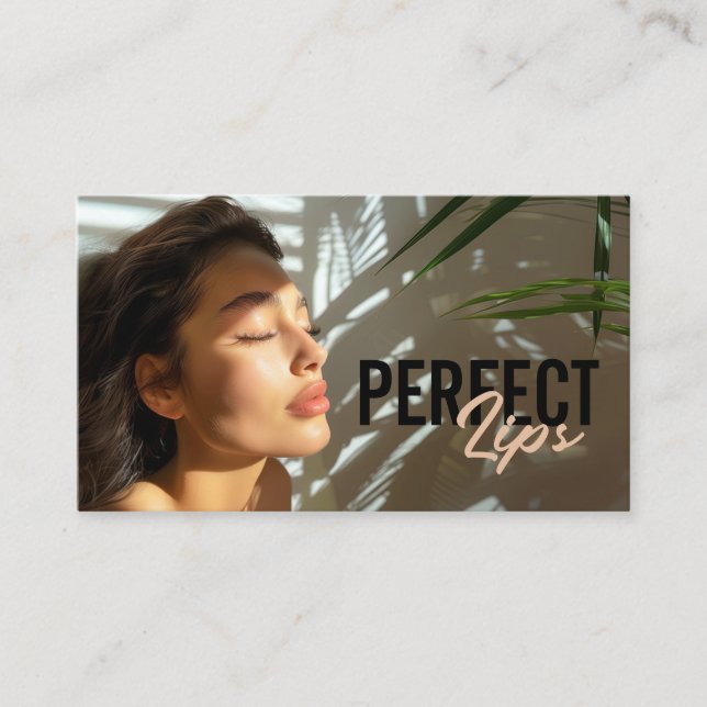 Läppförstoring Läppfyllnadsprocedur Visitkort (Framsida)