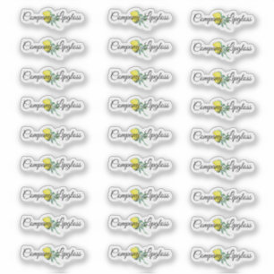 Läppglansförpackning Logotyp Citron Märkningsdekal Klistermärken