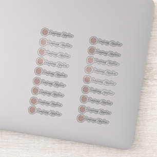 Läppglansförpackning med egen logotyp, medium klistermärken