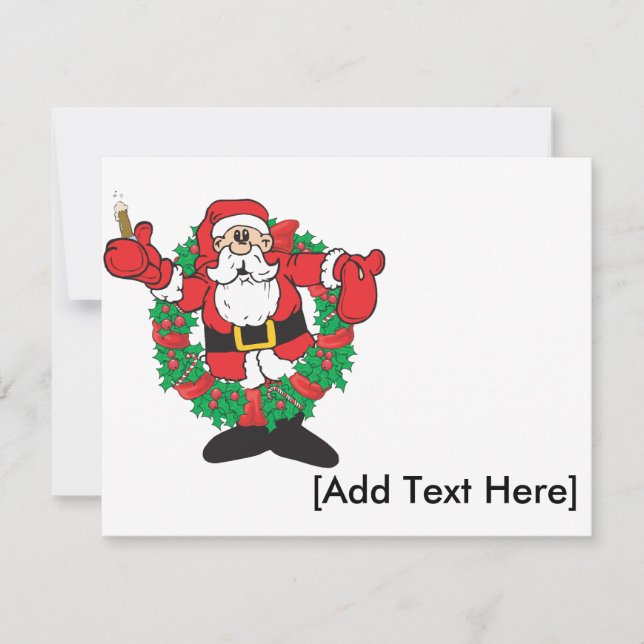 Läppja den Santa inbjudan, [tillfoga text här], Inbjudningar (Framsida)