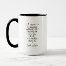 Läppja på min kaffemugg