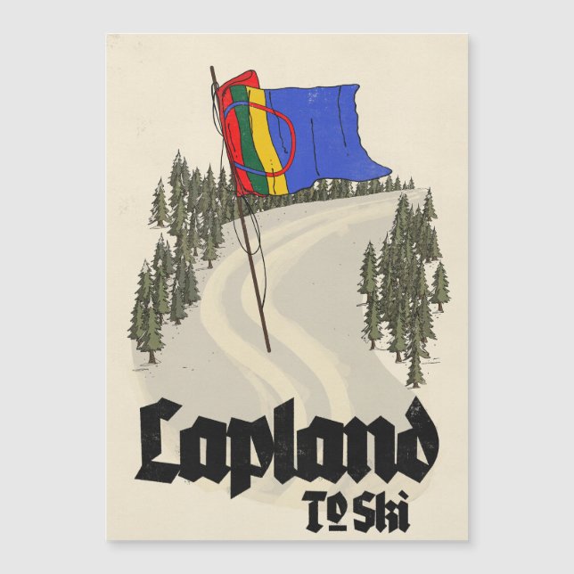 Lappland att åka skidor (Framsida)