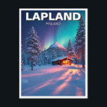 Lappland Finland Resor Vykort<br><div class="desc">Lappland, Finland, är en hisnande arktisk region känd för sina snötäckta landskap, norrsken och rika samiska kultur. Beläget i Finlands yttersta nord är det ett vintervunderland fyllt av frusna sjöar, täta skogar och böljande fjäll. En av dess mest kända attraktioner är Rovaniemi, officiellt tomtens hemstad, där besökare kan träffa tomten...</div>