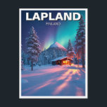 Lappland Finland Resor Vykort<br><div class="desc">Lappland, Finland, är en hisnande arktisk region känd för sina snötäckta landskap, norrsken och rika samiska kultur. Beläget i Finlands yttersta nord är det ett vintervunderland fyllt av frusna sjöar, täta skogar och böljande fjäll. En av dess mest kända attraktioner är Rovaniemi, officiellt tomtens hemstad, där besökare kan träffa tomten...</div>