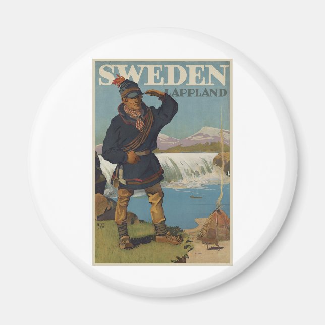 Lappland Sverige Magnet (Framsidan)