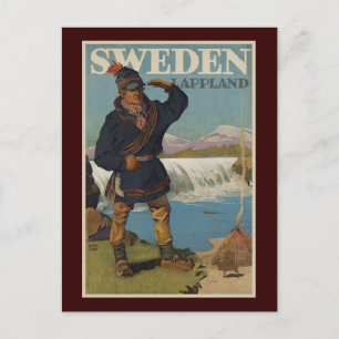 Lappland Sverige Vykort