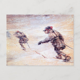 Lapplanders i Snowstorm - Lappar i snostorm Vykort