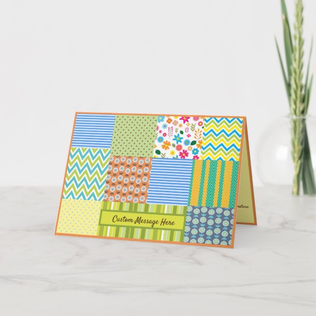 Läppquilt Anteckning / Välkomstkort Kort (Framsida)