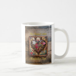 Läppstift Blommor Hjärta Steampunk-serien Kaffemugg