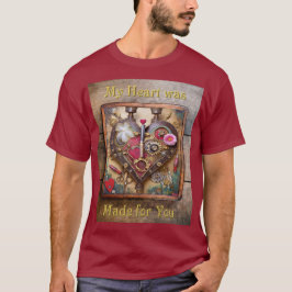 Läppstift Blommor Hjärta Steampunk-serien T Shirt