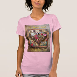 Läppstift Blommor Hjärta Steampunk-serien T Shirt