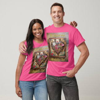 Läppstift Blommor Hjärta Steampunk-serien T Shirt