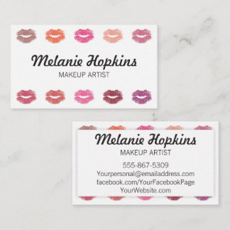Läppstift för Makeupkonstnären kysser Visitkort