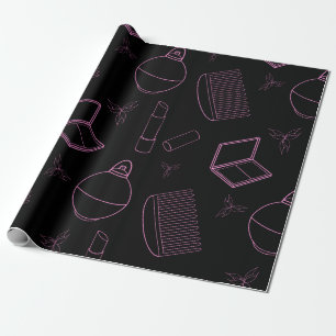 Läppstift, kam och puderburk, rouge, parfym presentpapper