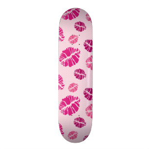 Läppstift Kyss Form Tryck Mönster Skateboard Bräda 20 Cm