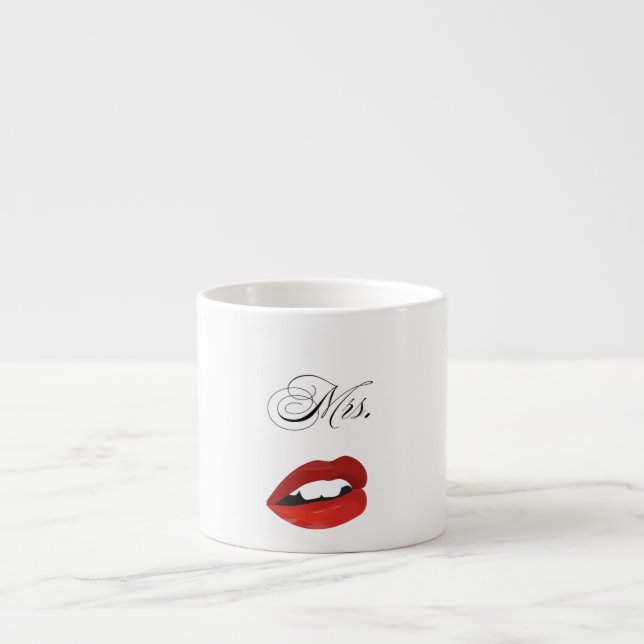 Läppstift Kyss Valentine-mugg Espressomugg (Framsidan)