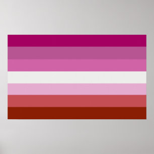 Läppstift Lesbisk Pride Färger - Poster