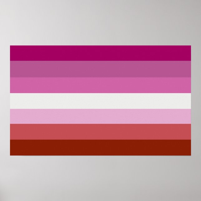 Läppstift Lesbisk Pride Färger - Poster (Framsidan)