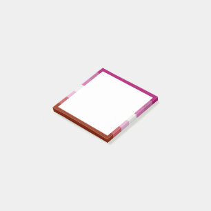 Läppstift Lesbisk Pride Flagga Post-it Block