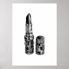 Läppstift modeskiss poster