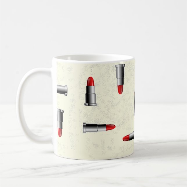 läppstift mönster kaffemugg (Vänster)