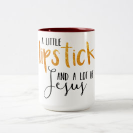 Läppstift och Jesus kaffemugg
