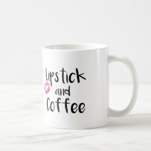 Läppstift och kaffe kaffemugg