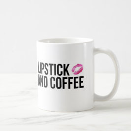 Läppstift och kaffe kaffemugg