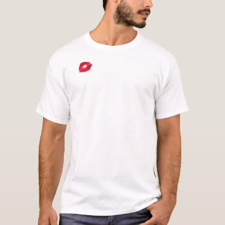 Läppstift på skjortan tee shirt