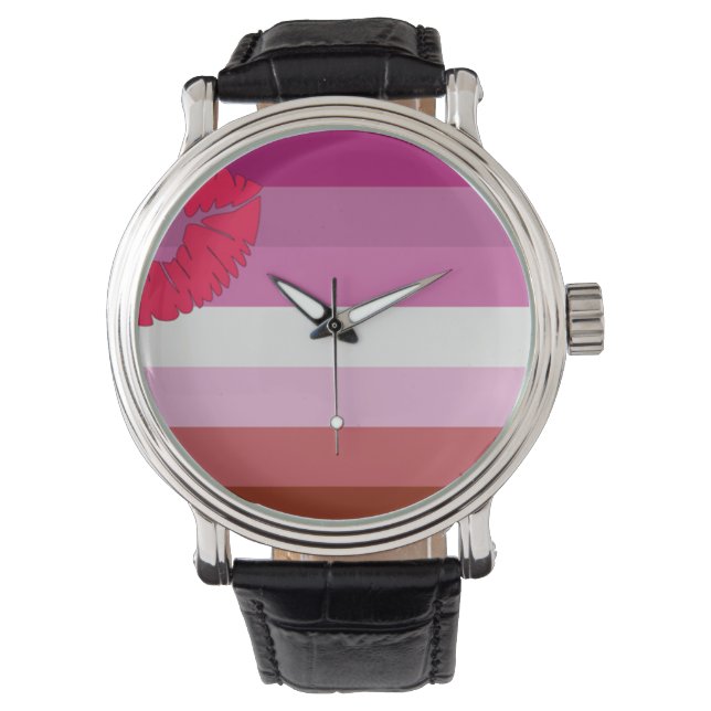 Läppstiftlesbisk Armbandsur (Framsida)