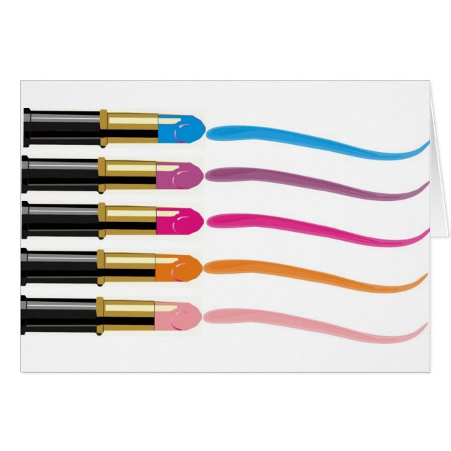 läppstifttryck hälsningskort (Framsidan Horizontal)