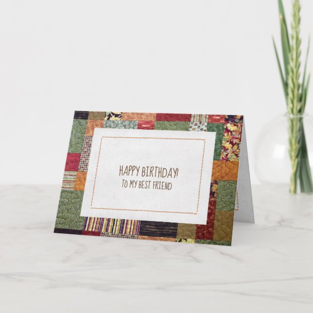 lapptäcke mönster för Friends födelsedag Kort (Framsida)