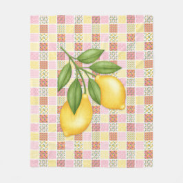 Lappteknik Citron Fleecefilt