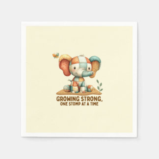Lappteknik Elefant “Growing Strong” Pappersservett