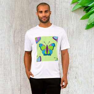 Lappteknik Fjärilsmönster på Grönt T Shirt