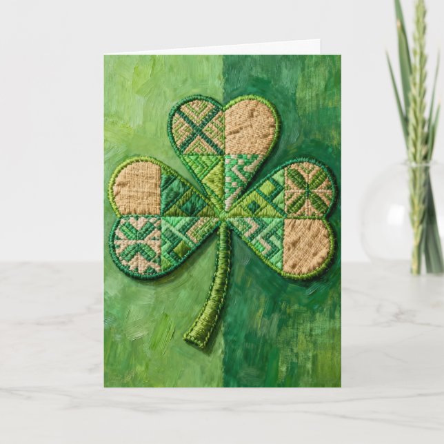 Lappverk Shamrock St. Patrick's Day Helgkort (Framsida)