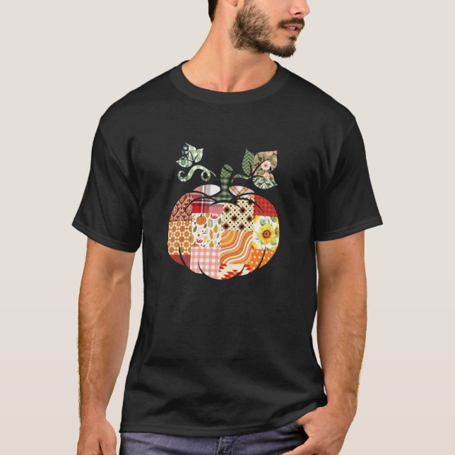 Lappverkspumpa Halloweenfilt Höststämning T Shirt (Framsida)
