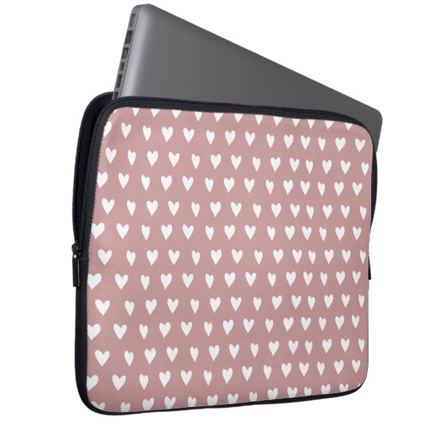 Laptop sleeve 13 för hjärtamönsterNeoprene flytta (Framsidan Höger)